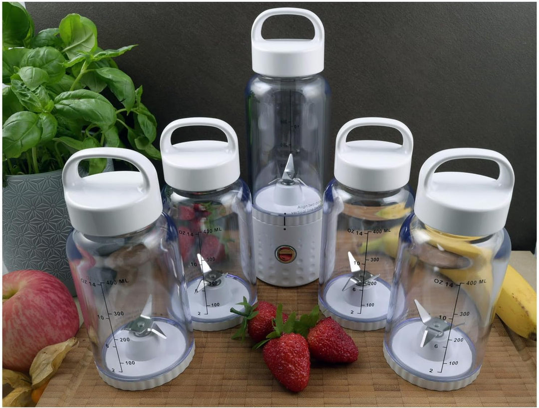 vitaliano tragbarer Smoothie Maker to go, 500ml, wechselbare Flasche, USB, spülmaschinenfest, leicht
