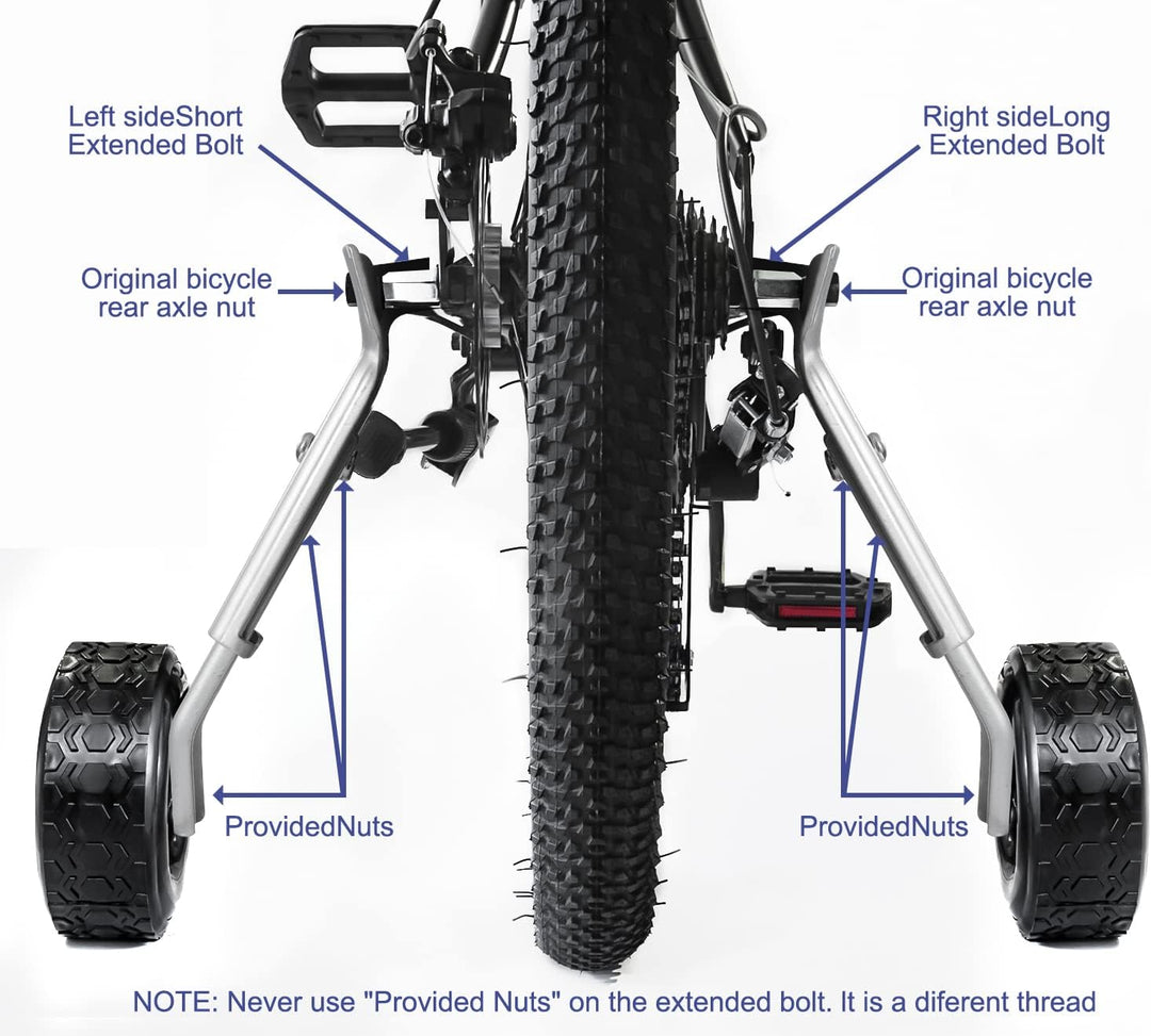 MOSHAY Roll Over Bild zu Zoom in Fahrrad Training Räder passt 16 18 20 22 24 Zoll Kinder variable Fa