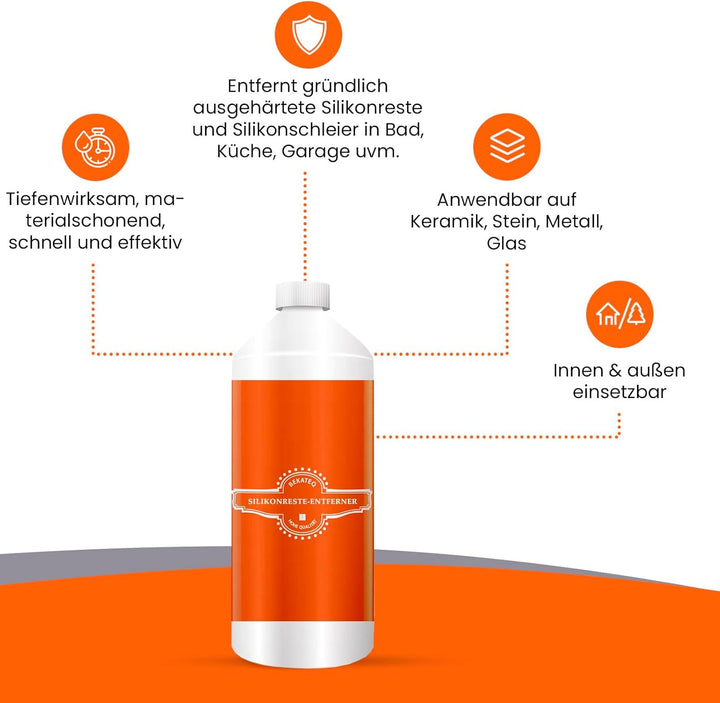 Silikonreste Entferner Set 2x250ml + Fugenentferner & Fugenglätter Werkzeug - Silikonentferner, Sili