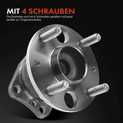 Frankberg 1x Radnabe Radlagersatz Hinterachse Links oder Rechts Kompatibel mit 2 DE 1.3L-1.6L 2007-2