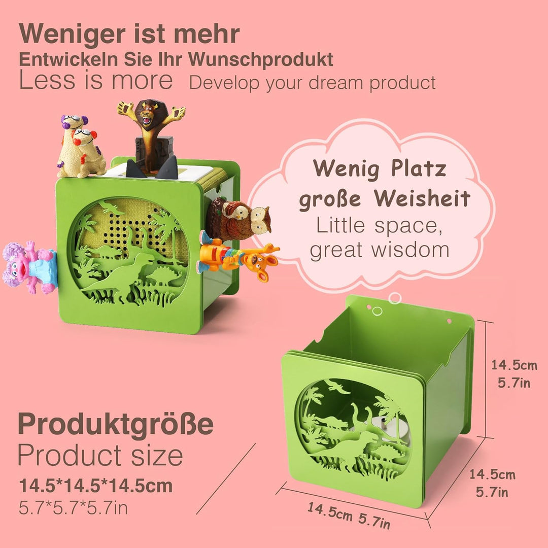 Dinosaurierform Tonie Regal vollständig magnetisches Toniebox Regal für mehr als 25-40 Figuren + Box
