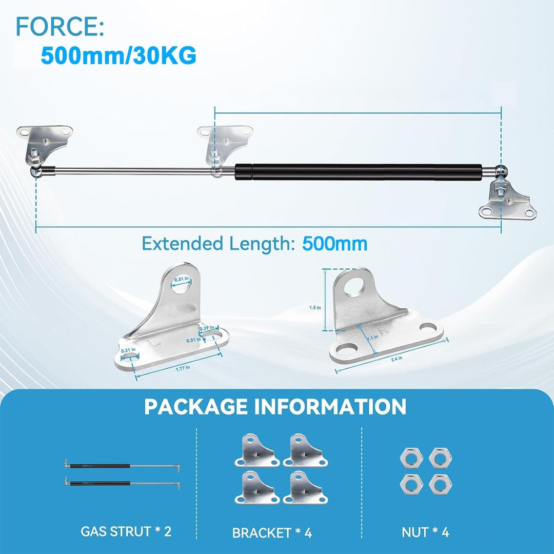 Gasdruckdämpfer Gasdruckfeder, Für Autos Heckklappendämpfer und Schranktür Dämpfer (500mm/30KG/300N)