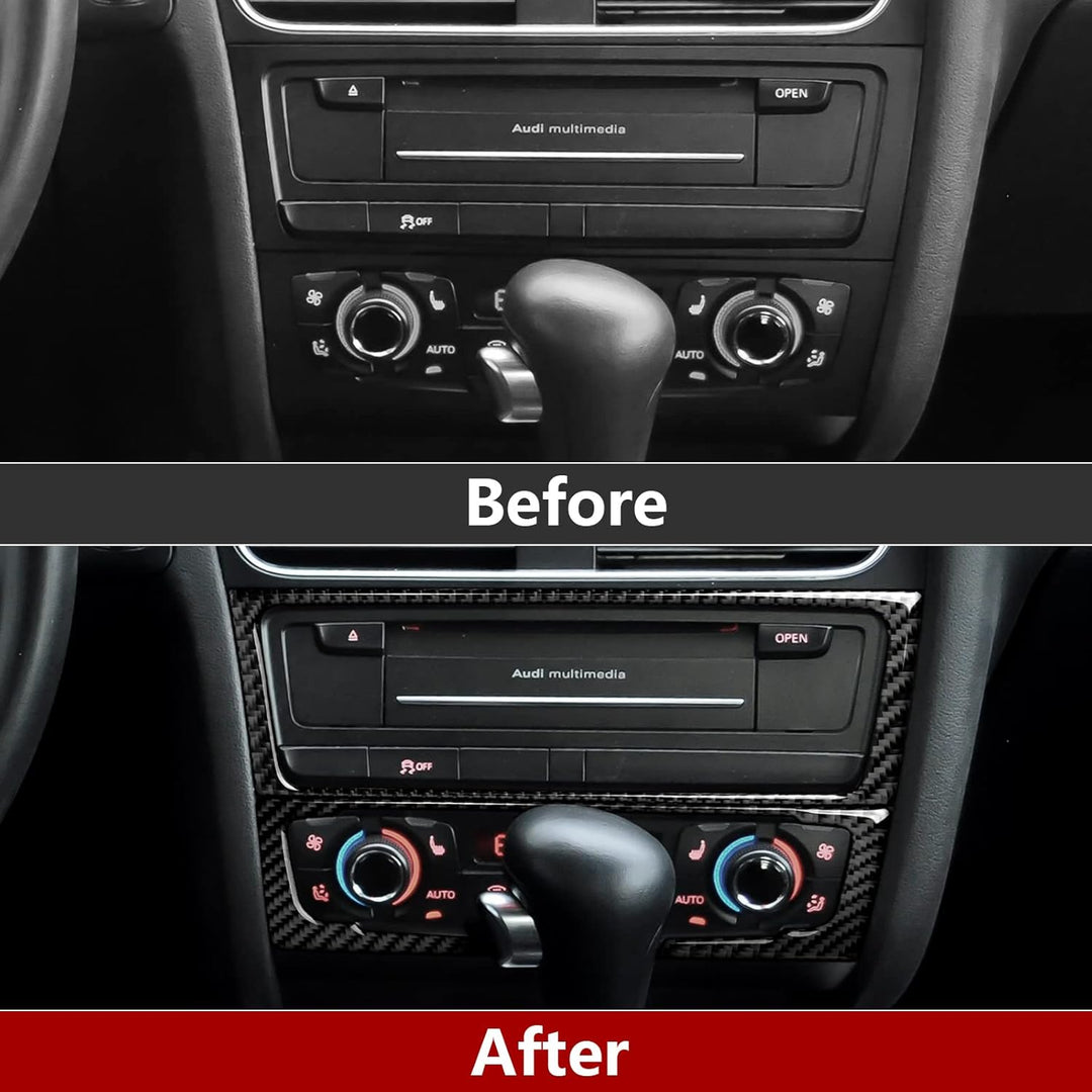 Auto CD Panel Aufkleber Klimaanlage Volume Panel Control Frame Trim Kompatibel mit Audi A4 B8 A5 S4