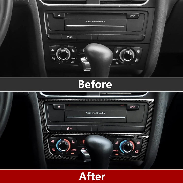 Auto CD Panel Aufkleber Klimaanlage Volume Panel Control Frame Trim Kompatibel mit Audi A4 B8 A5 S4