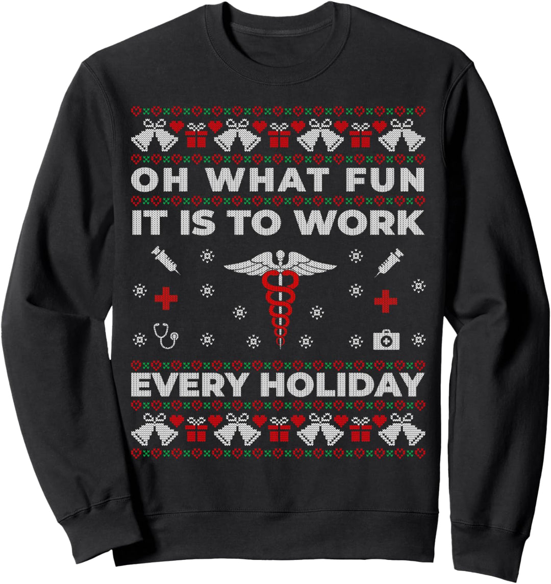 Funny Nurse Nursing Doctor Ugly Christmas Sweater Gift Sweatshirt