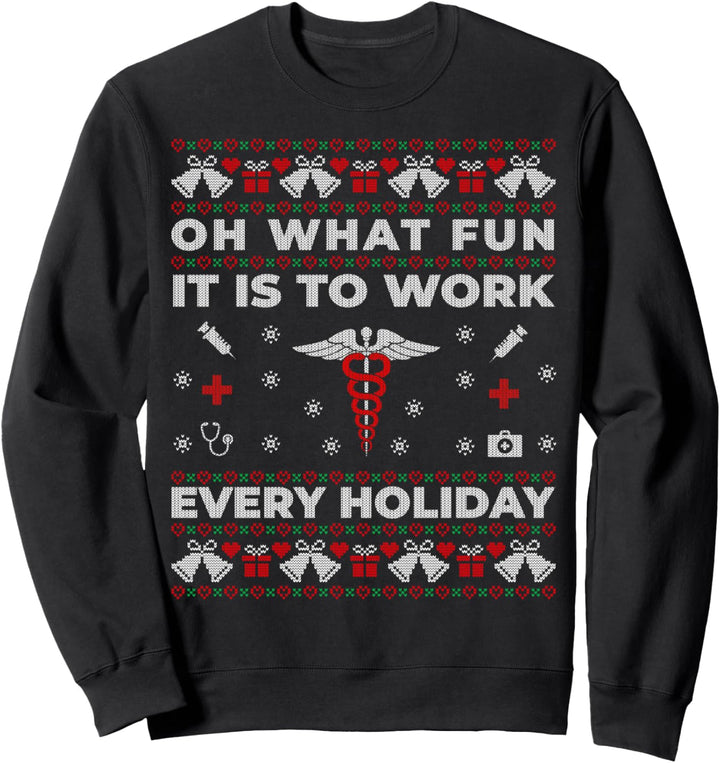 Funny Nurse Nursing Doctor Ugly Christmas Sweater Gift Sweatshirt