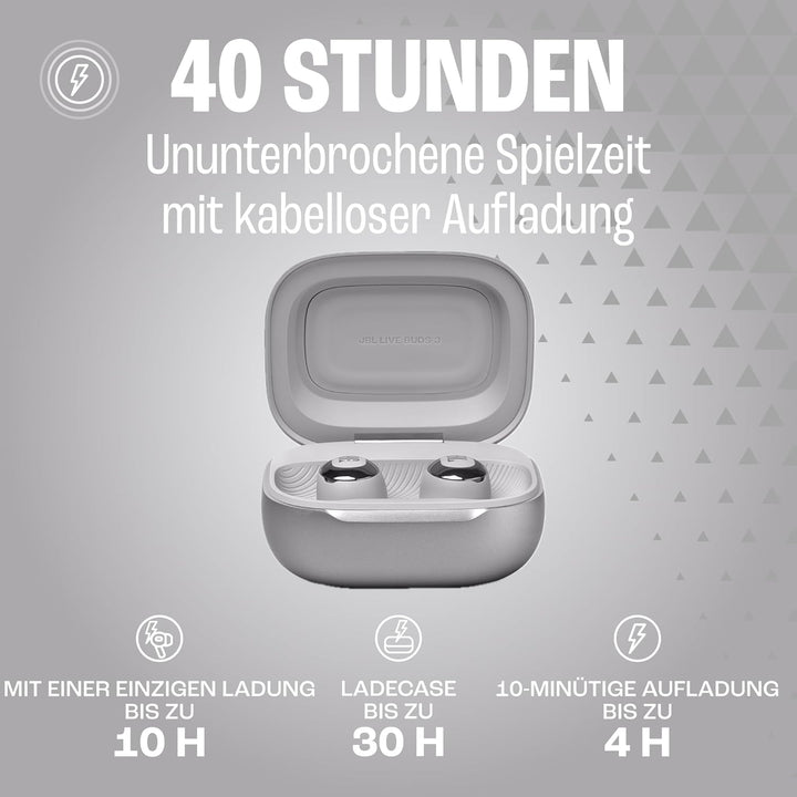 JBL Live Buds 3, Wireless Earbud-Kopfhörer mit Bluetooth, 40 Stunden Akkulaufzeit, True Adaptive Noi