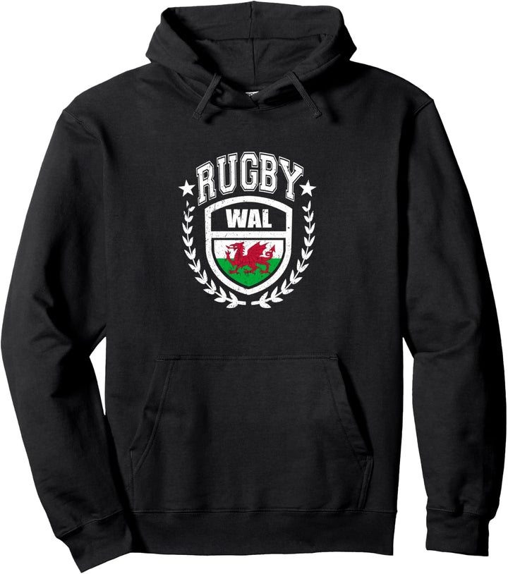 Wales Rugby Ausrüstung walisische Flagge Vintage Sport Pullover Hoodie