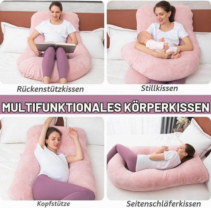 Schwangerschaftskissen aus geschreddertem Memory-Schaum zum Schlafen, Mutterschaftskissen für Schwan