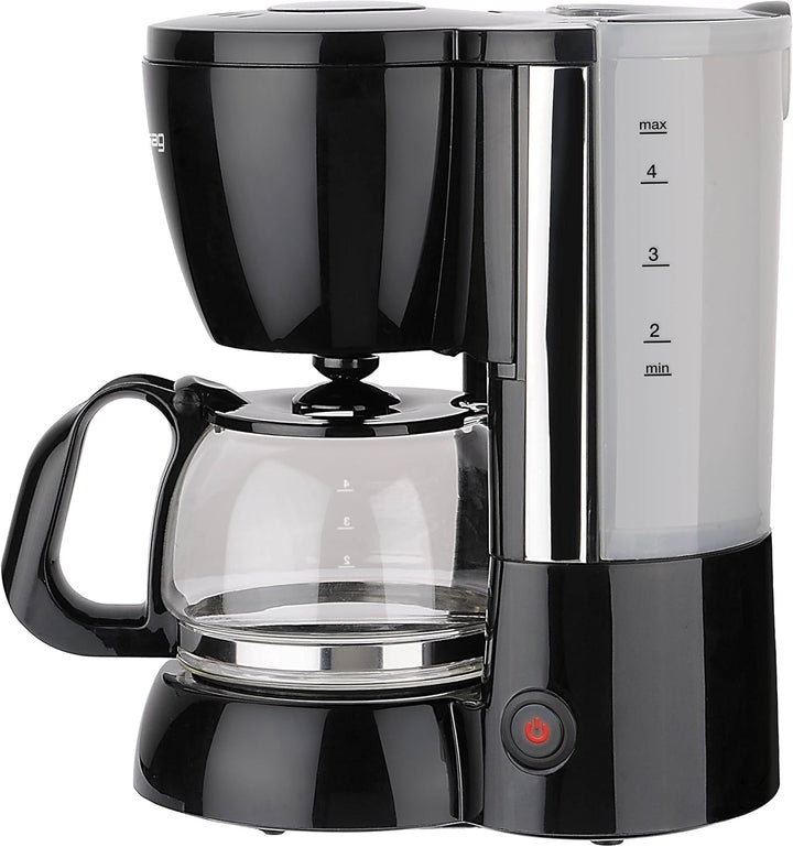 grossag Filter-Kaffeeautomat mit Glaskanne KA 12.17 | 0,6 Liter für 4 Tassen Kaffee | 600 Watt | Sch