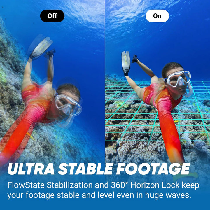 Insta360 X4 Unsichtbares Tauch-Bundle – wasserdichte 8K 360°-Action-Cam, 4K Weitwinkelvideos, Unsich