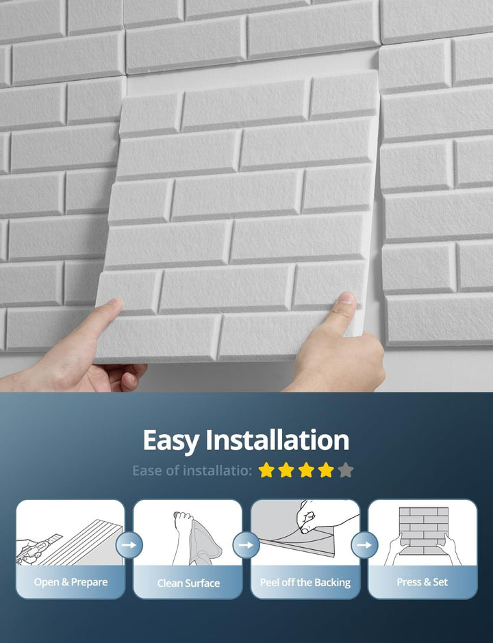 Akustikplatten Selbstklebend, 18 Stück Schallabsorber für Wand, Tür, Decke, Acoustic Panels, Studio,