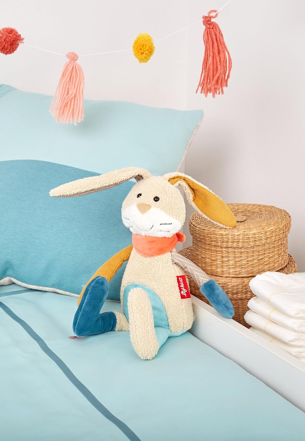 sigikid 42851, Patchwork Sweety Kuscheltier, Mehrfarbig/Hase