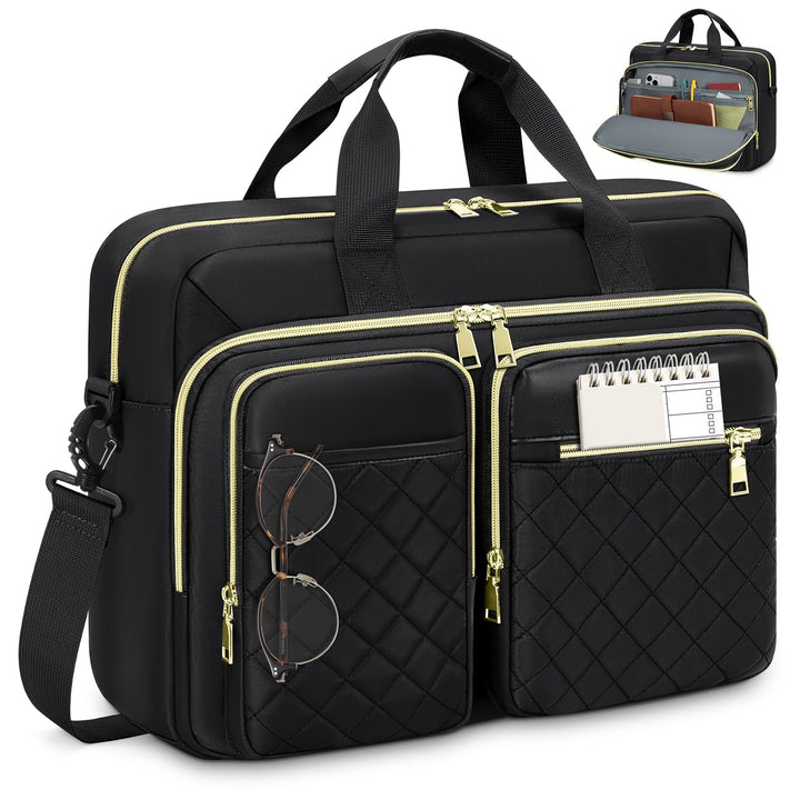 RAINSMORE Laptoptasche 17,3 Zoll für Damen Laptop Aktentasche Wasserdichte Laptop Notebook Tasche Bu
