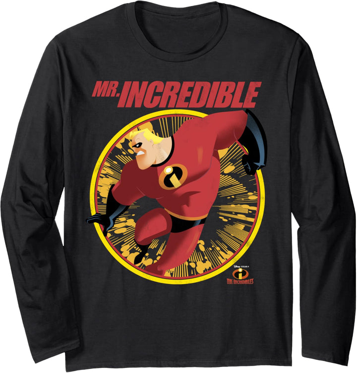 Disney Pixar Incredibles Mr. Incredible Jumping Poster Langarmshirt