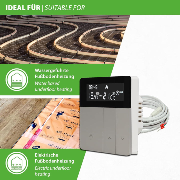 Smart Wifi Thermostat mit App für Fussbodenheizung Heizkörper Digital Regler, WiFi Thermostat