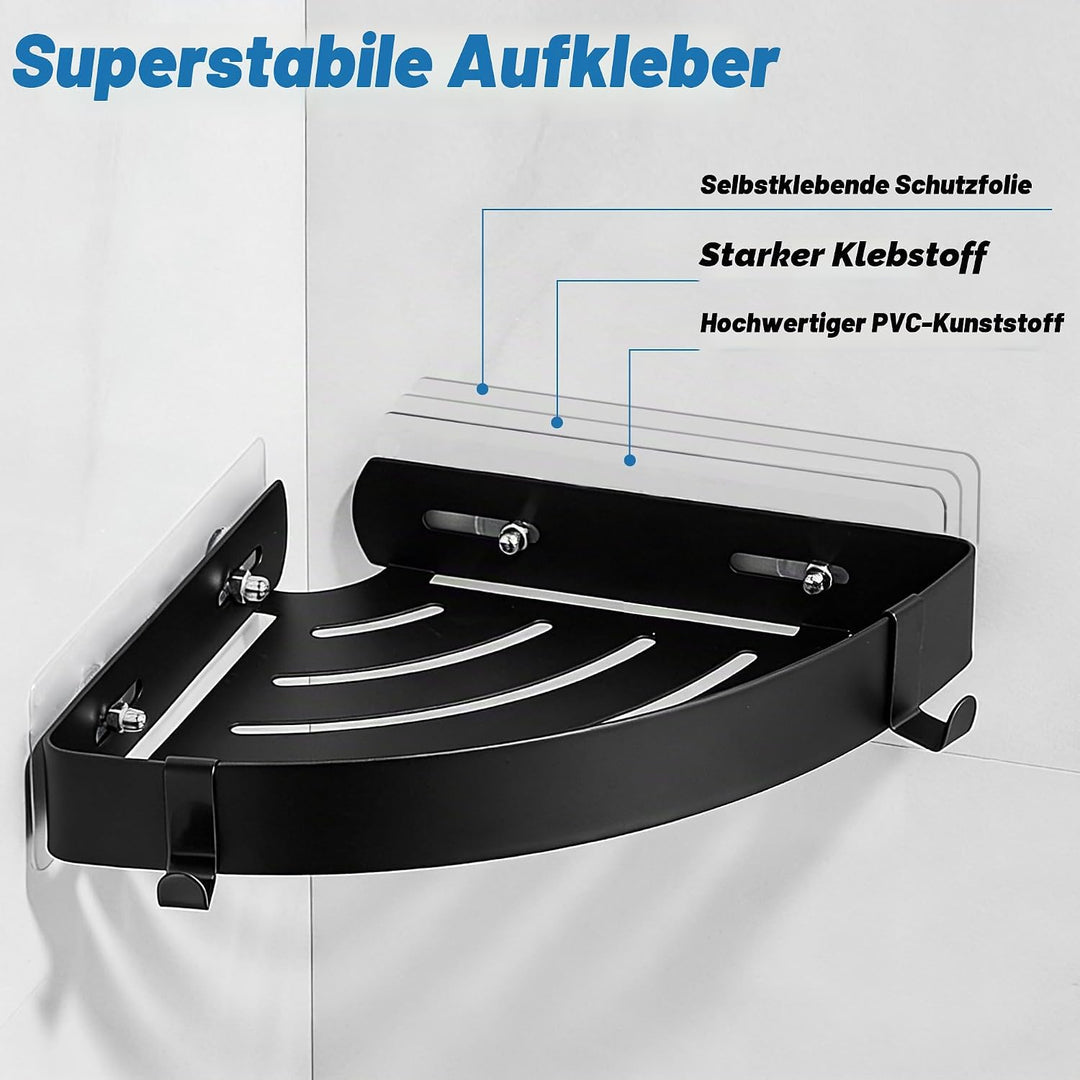 Duschablage ohne Bohren Duschregal Edelstahl Duschkorb Eckregal Ecke Badregal Bad Organizer Badezimm