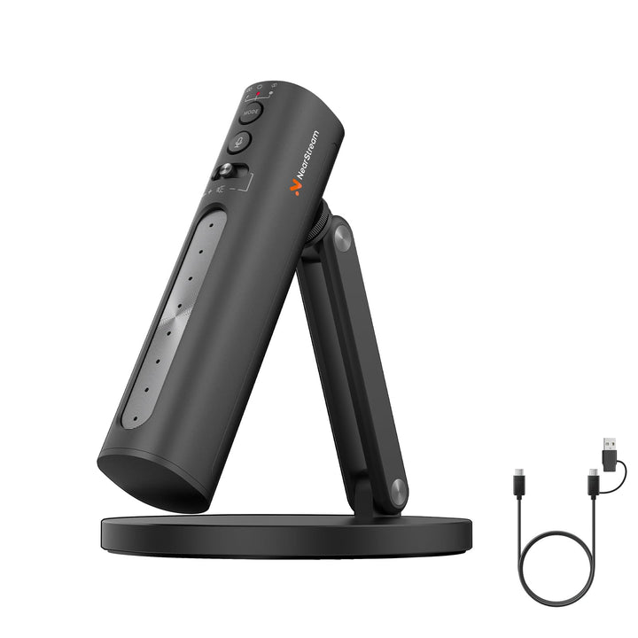 NearStream USB Kondensatormikrofon für PC, Studiomikrofon mit Ständer für Podcasts, Aufnahme, 8 Mikr