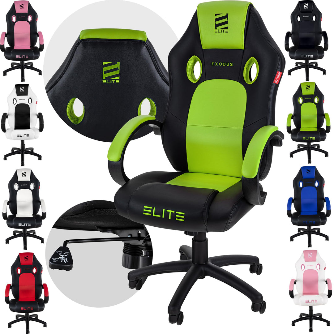 ELITE Gaming Stuhl MG100 Exodus | Ergonomischer Bürostuhl - Schreibtischstuhl - Chefsessel - Sessel