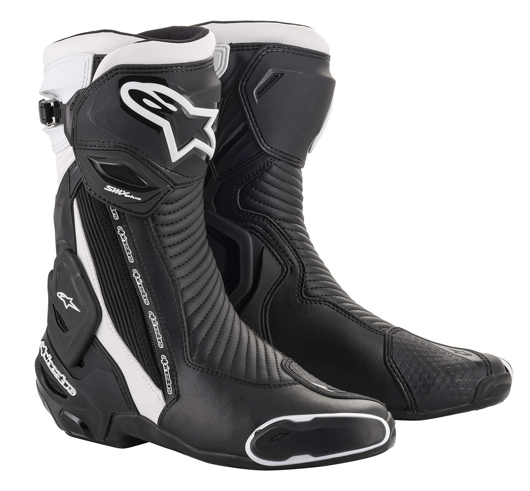 Alpinestars Herren Smx Plus V2 Boots Black/White/Fluo RedMotorcycle Clothing 43 EU Schwarzweiss, 43