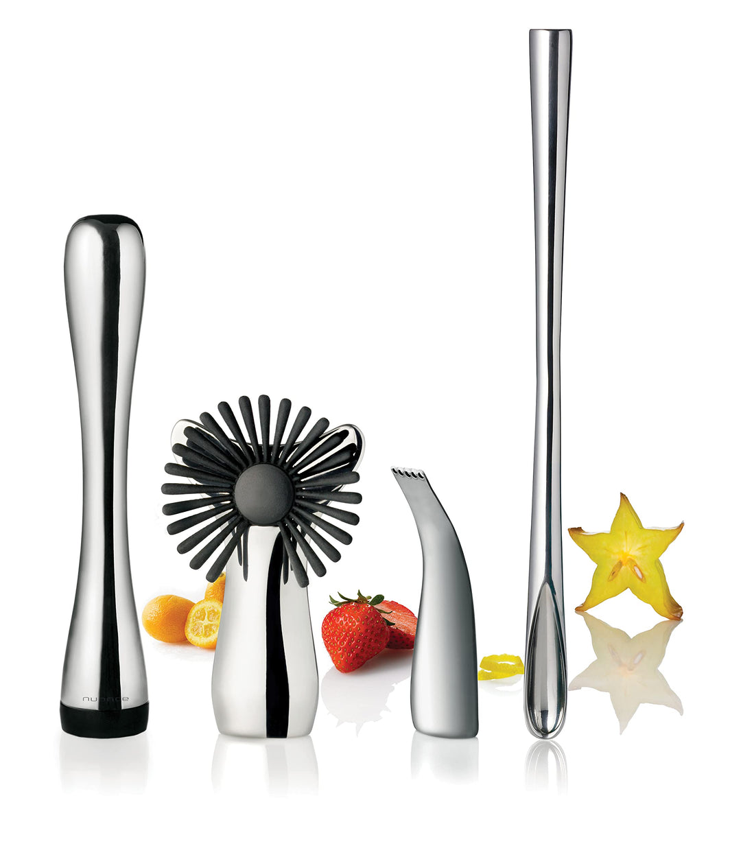 Nuance Bar-Accessoires 4er-Set, Edelstahl, bunt, 18x12x9 cm, 4-Einheiten