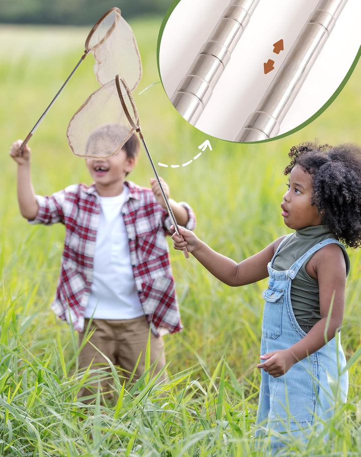 ROBOTIME Kinder Entdecker Kit, mit Insektennetz, Lupe, Insektenbeobachter, Schmetterlingsnetz, Outdo