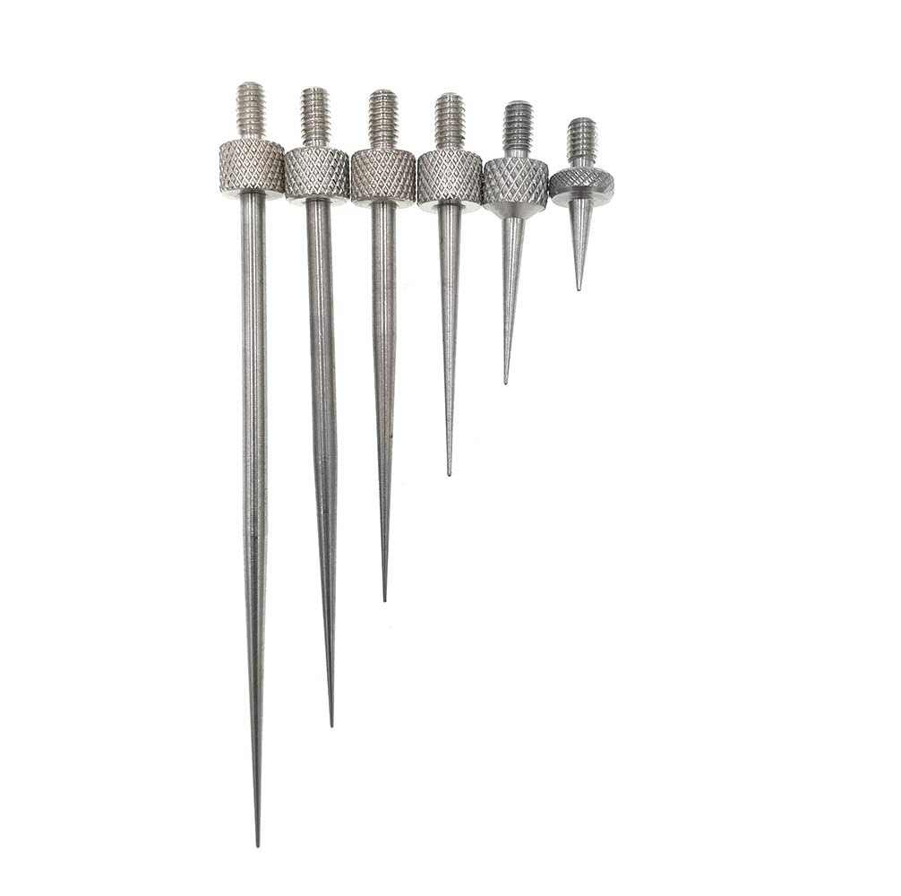 SUXING Nadel Messeinsätze für Messuhren,Messeinsatz Stahl abgerundet R 0.15 mm, Stiftlänge 7/13/22/3