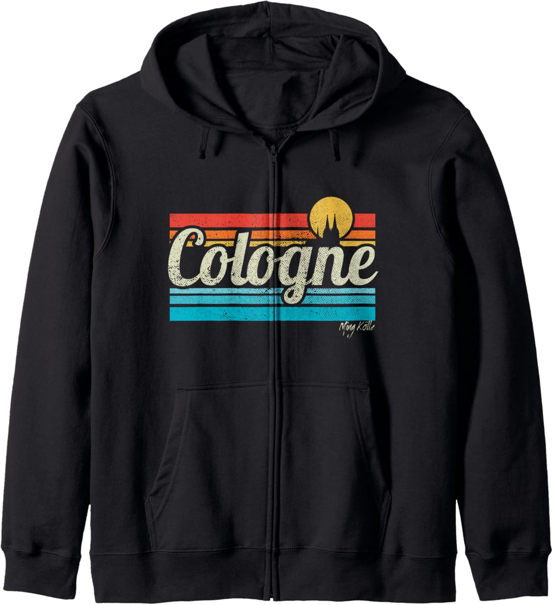 Cologne Schriftzug Köln Retro Vintage Surfer Kölner Karneval Kapuzenjacke