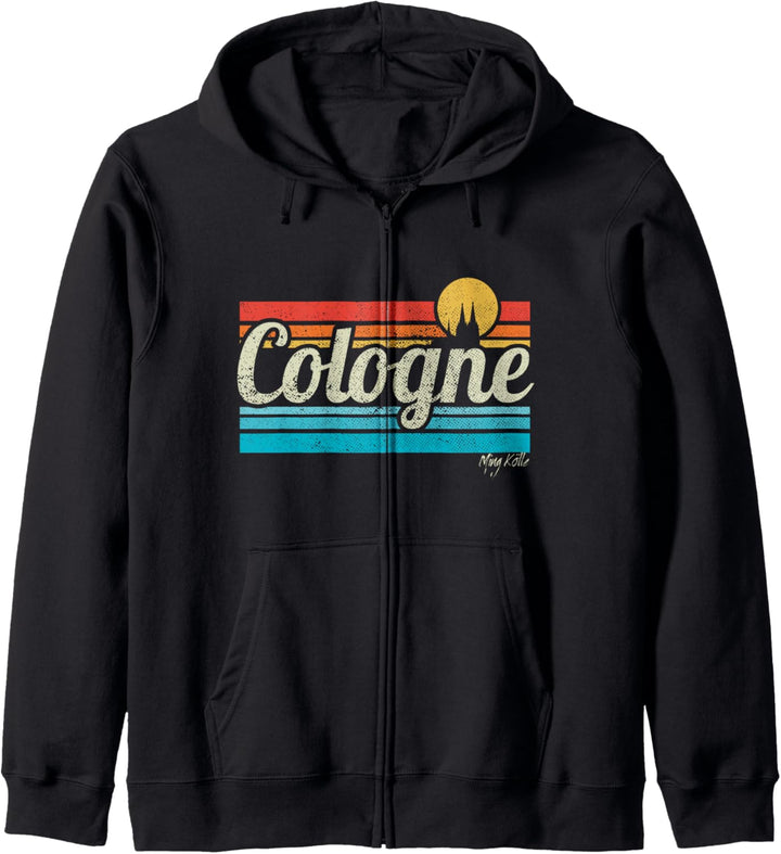 Cologne Schriftzug Köln Retro Vintage Surfer Kölner Karneval Kapuzenjacke