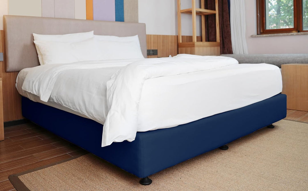 Boxspring-Bezug, King-Size-Bett, Jersey-Strick und dehnbar, 4 Seiten, für Hotel und Zuhause, King-Si
