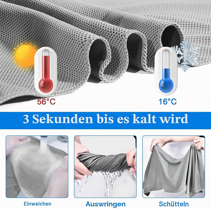 Sukeen Kühlendes Handtuch, 4er Set Kühlhandtuch Cool Towel, Gym Handtuch, Eishandtuch Kühltuch Hals,