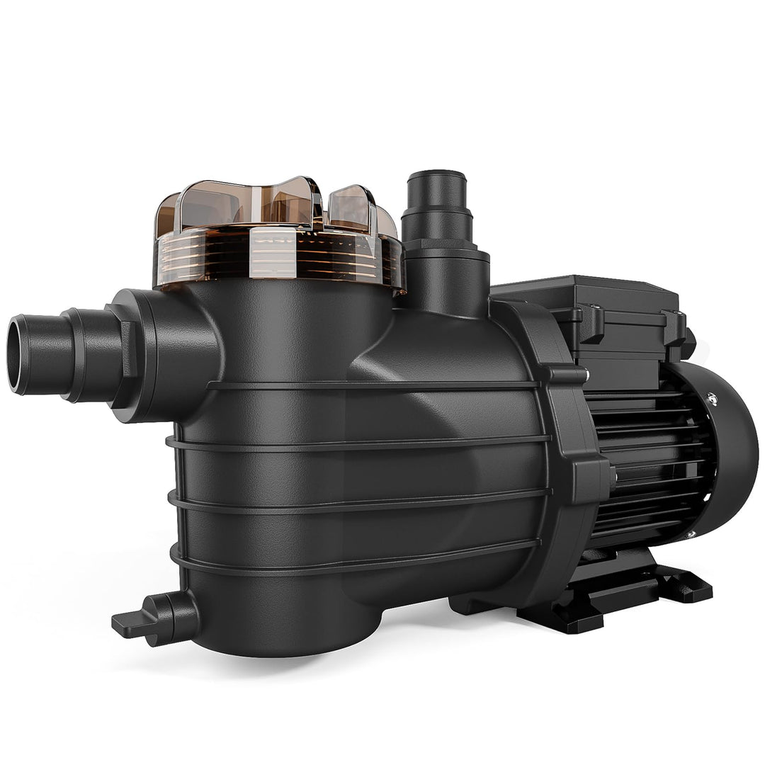 LEADZM Poolpumpe 13000 l/h, energieeffiziente Filterpumpe (550 W) für Pools bis 37.000 l, Förderhöhe