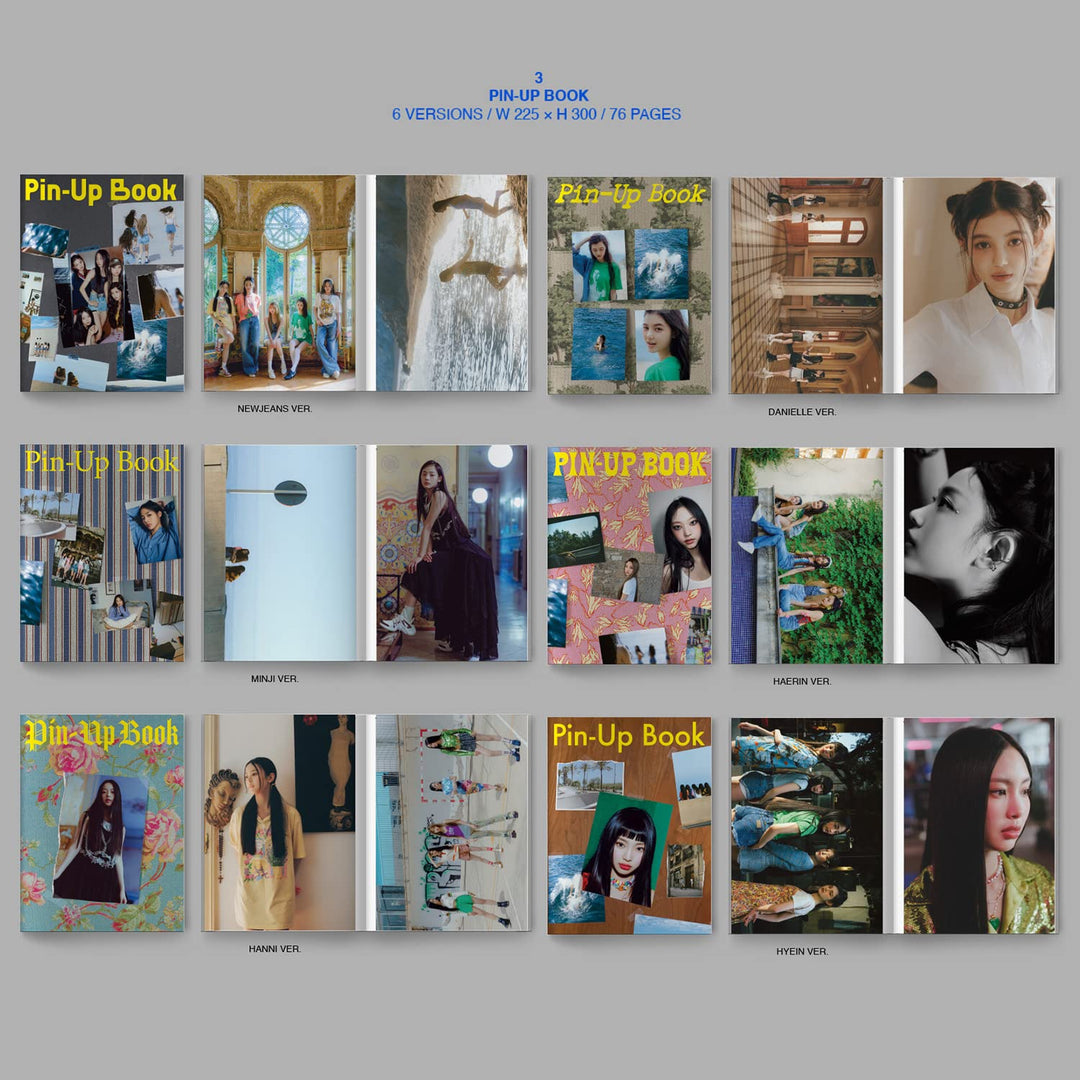 NewJeans - 1st EP [New Jeans] (Blubook Ver - Random) Log Book + Pin-Up Book + Phoning Manual Book ID