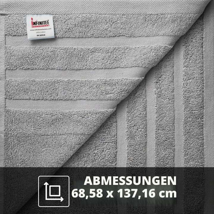 Infinitee Xclusives Badetücher, 2er-Set |70 x 140 cm| | 100 % Baumwolle, ultraweich &amp; stark saugfähi