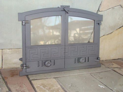 Sellon24® Backofentür Steinbackofentür Ofentür aus Gusseisen Pizzaofentür Gusseisen 600 x 430 mm H20