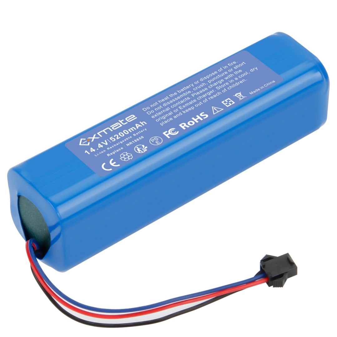 Exmate 14.4V 5200mAh Li-Ion Ersatzakku für Proscenic M7 Pro M8 Pro,LDS M7 Pro,M7 Max, U6/Lydsto R1/U
