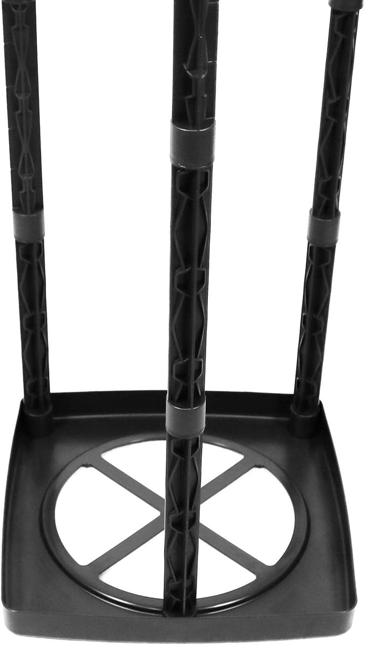 com-four® 6X Müllsackständer mit Deckel - in 3 möglichen Höhen aufbaubar - optimal für Heim, Garten,