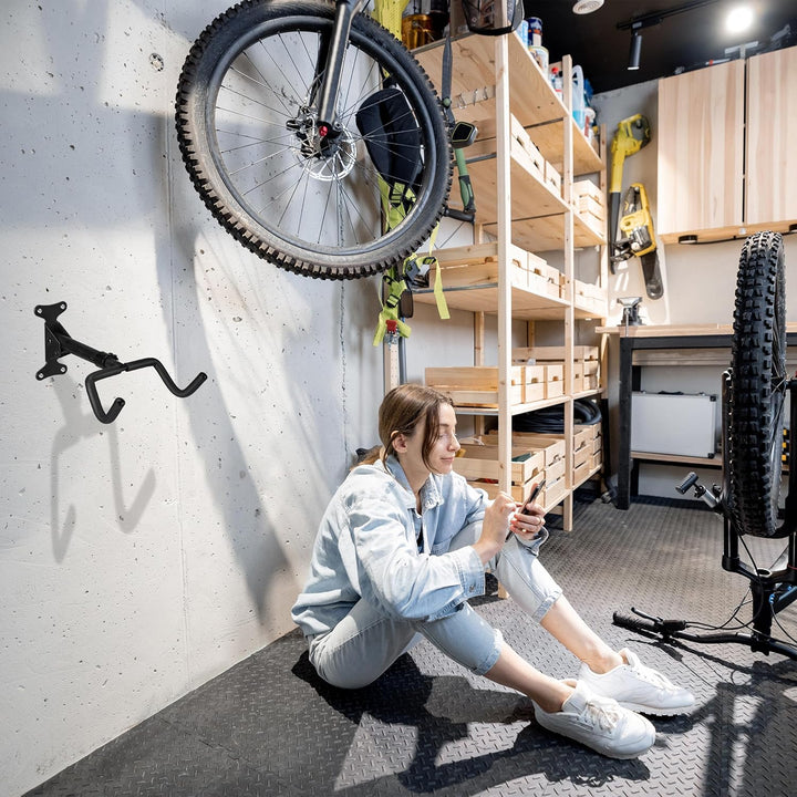 Relaxdays Fahrrad Wandhalterung, klappbar, Garage & Keller, Tragkraft 30 kg, HxBxT: 18x27x36 cm, Fah