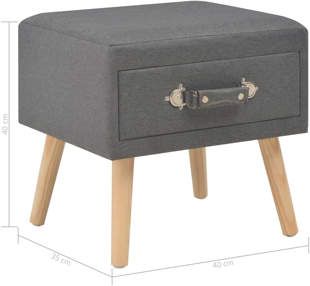 vidaXL 2X Nachttisch mit 1 Schublade Nachtschrank Nachtkonsole Nachtkommode Schlafzimmer Kommode Sch