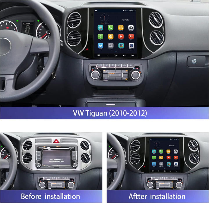 JOYX Android 13 Autoradio Passt für VW Tiguan (2010-2012) - Rückfahrkamera KOSTENLOS - [2G+32G] - 9.