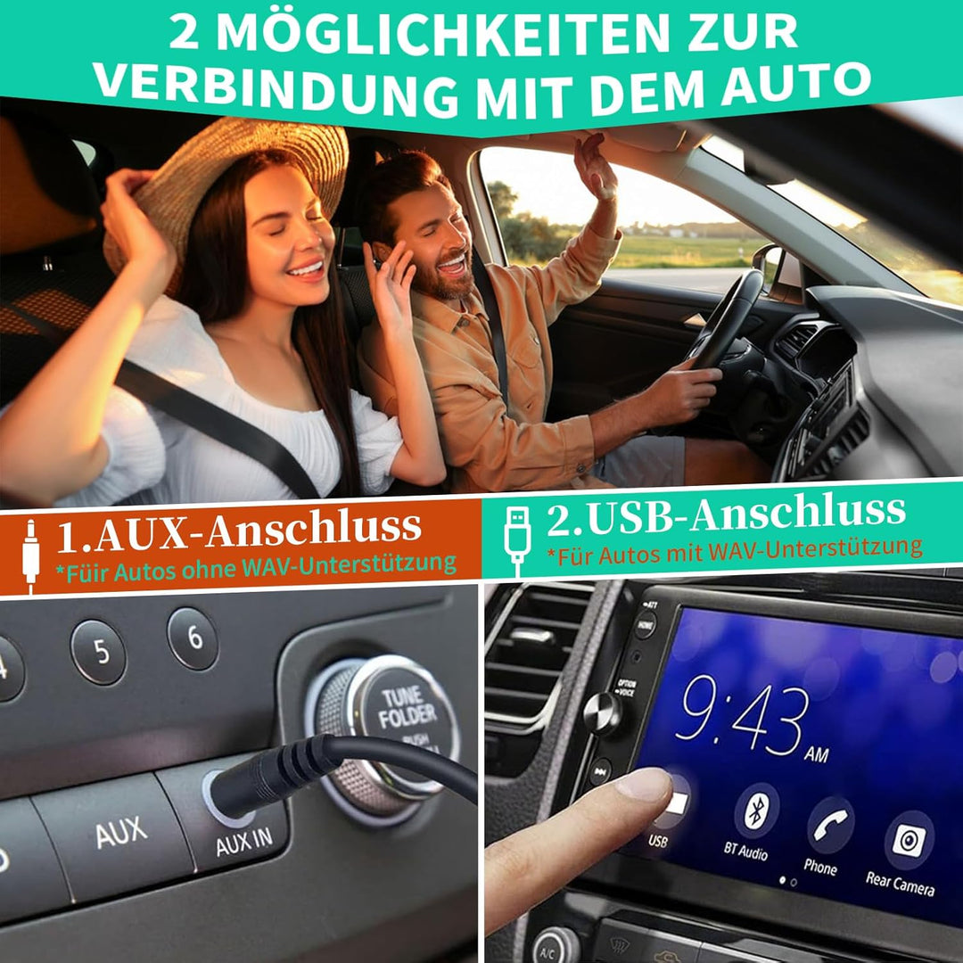 CD Player für Auto, Bekasa Auto CD Player mit USB/AUX-Anschluss, Extern Universal CD-Spieler mit Fer