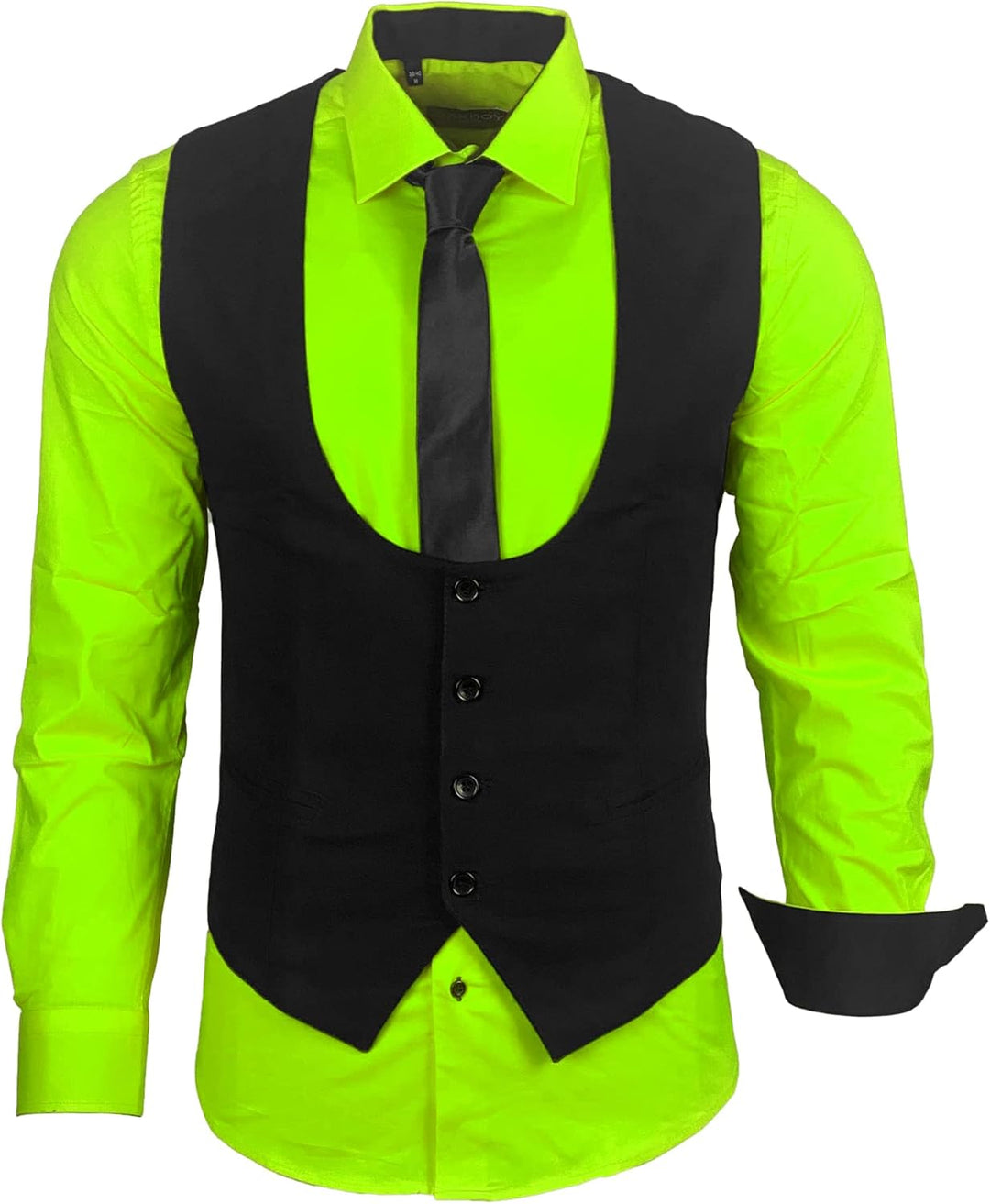 Herren Hemd Weste Krawatte Set Business Anzugweste Westen Slim Fit Smoking Frack Business Herrenanzu
