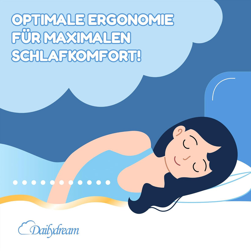 Dailydream viscoelastischer Matratzentopper “Model M“ mit Memory Foam Effekt, 80x190x5cm, Edition St