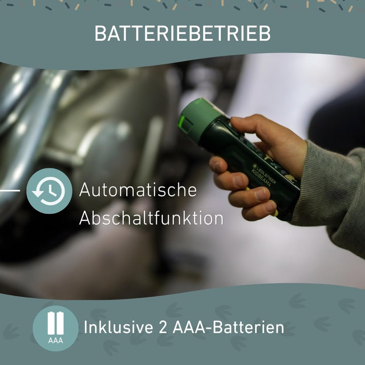 Ledlenser KIDBEAM4 Taschenlampe grün | energiesparende Batterie Led | 4 Farbmodi und Blinkfunktion |
