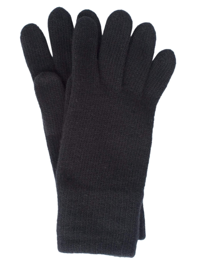 FosterNatur, Merino Damen Wollhandschuhe/Fingerhandschuhe, 100% Wolle Merino extrafein 7.5 Schwarz,