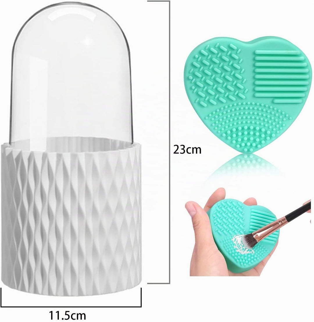 2 Stück Kosmetik Make Up Organizer, 360 Drehender Kosmetischer Pinsel Organizer Pinselhalter Pinsel