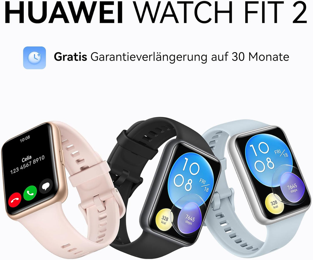 HUAWEI Watch FIT 2 Smartwatch, 1,74 Zoll FullView-Display, Blautooth-Anrufe, Gesundheitsmanagement,