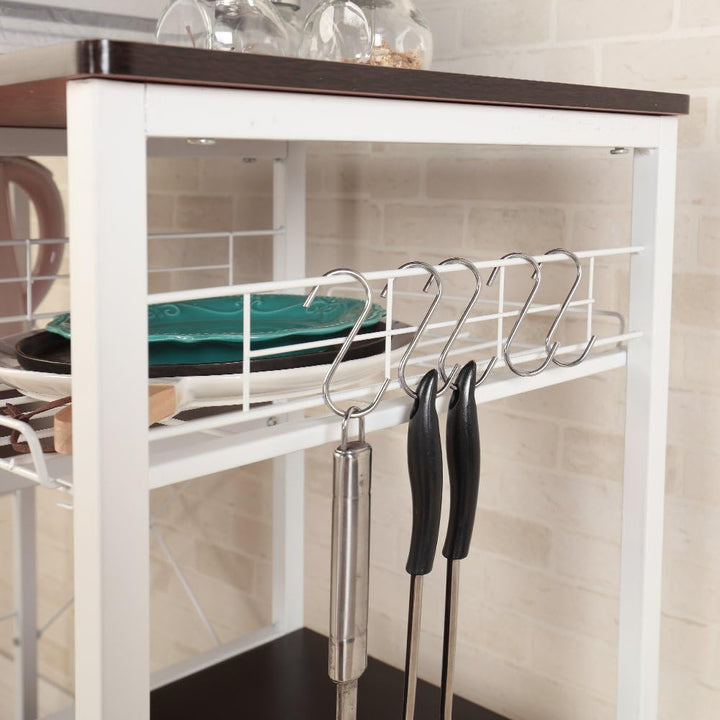 sogesfurniture Küchenregal Standregal Mikrowellenhalter Bäcker Regal, Stabil Metallregal Haushaltsre