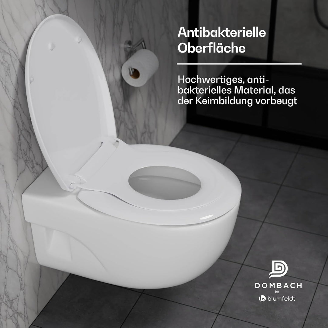 Dombach Toilettensitz für Kinder mit Soft-Close & Schnellverschluss – Abnehmbarer 2-in-1 WC-Sitz für