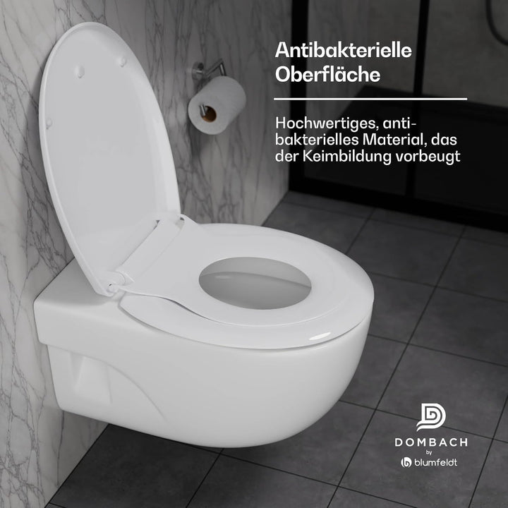 Dombach Toilettensitz für Kinder mit Soft-Close & Schnellverschluss – Abnehmbarer 2-in-1 WC-Sitz für